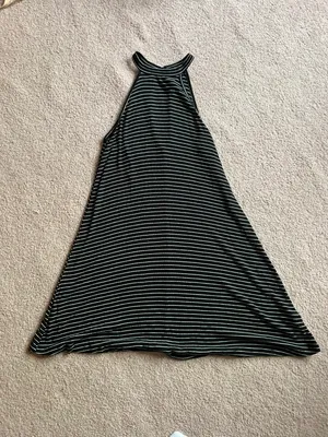 American Eagle Black Striped  Dress thumbnail 1