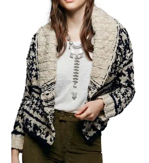 Free People Cropped oversized Cardigan thumbnail 1
