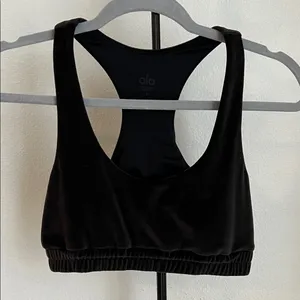 Alo Black Velvet Sports Bra thumbnail 3