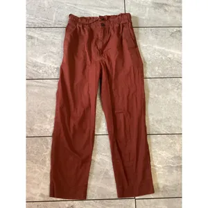 Madewell High Rise Paperbag Waist Cropped Pants Rust Red Size 2 thumbnail 2