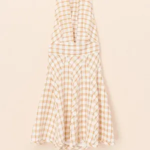 ✨HP✨FP Do The Twist Women's Gingham Deep V-Neck Pleated Mini Halter Dress✨ thumbnail 7