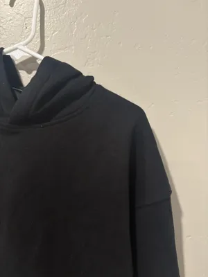 Wild Fable Black Cropped Pullover Hoodie thumbnail 4