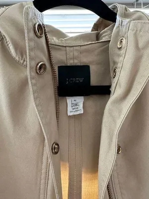 Vintage 90s Khaki Snap-Buttoned Hooded Utility Trench Coat - 2P thumbnail 9