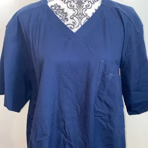 Carhartt Womens V-Neck Short Sleeve Scrub Top size XL Blue thumbnail 2