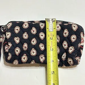 Vintage Paisley Vera Bradley Wristlet Black Quilted Made In USA thumbnail 7