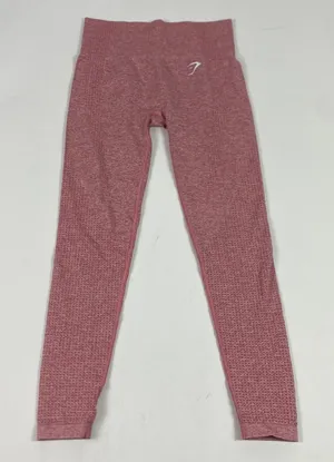 Gymshark Leggings Womens Pink Seamless High Waist‎ Textured Yoga Gym Pants thumbnail 1