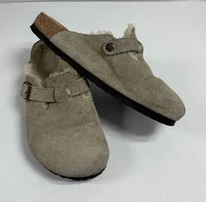 Birkenstock Boston Shearling Suede Leather - Taupe -‎ Size 40. thumbnail 1
