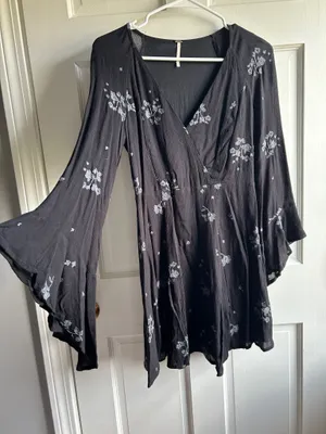 free people flowy sleeve dress thumbnail 1