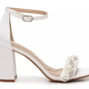 Kelly &‎ Katie Drema Sandal Bridal Heels, Size 8W thumbnail 3