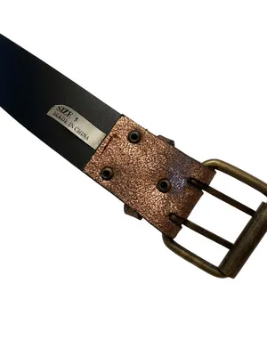 NWOT Copper Metallic Studded Leather Belt thumbnail 8