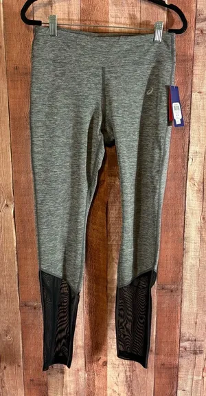ASICS Gray And Black‎ Active Leggings Size Medium thumbnail 1