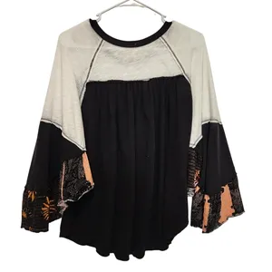 We The Free People Kimono Sleeves Colorblock Pullover Casual Blouse Top Medium thumbnail 3