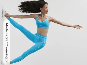 ALO Yoga Airbrush High Waist Heart Throb Leggings Azure Blue White Size M thumbnail 7