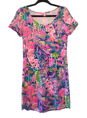 Lilly Pulitzer Tammy Dress Gumbo Limbo UPF 50+ Knit Cap Sleeve Scoop Neck Resort thumbnail 1