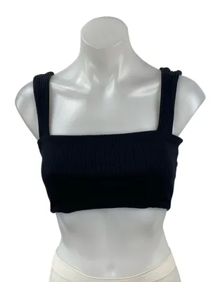 Farm Rio Women's Ribbed Knit Square Neck Sleeveless Brami Cami Crop Top Size S thumbnail 1
