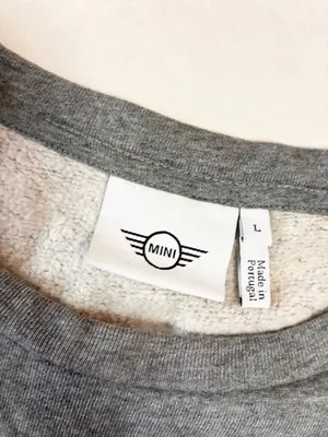 Mini Cooper Embossed 3D Wing Logo Women's Crewneck Sweatshirt BMW - L - Grey thumbnail 3