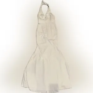 NWOT Dress The Population Camden Mermaid Hem halter white Gown sz XS thumbnail 7
