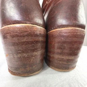 Vintage Frye Campus 14L Tall Boots Pebbled Leather Cognac Brown‎ Women's 9.5M thumbnail 9