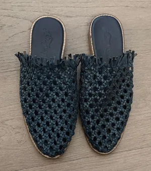 Free People Mirage Woven Leather Mules thumbnail 1