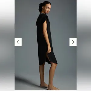 Maeve NEW WITH TAGS Black Deep V Dress medium minimalist‎ classic workwear thumbnail 2