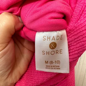 Shade and Shore Square Neck Pucker High Leg One Piece size medium 8-10‎ thumbnail 4