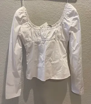 SQUARE NECK GABARDINE TOP thumbnail 4