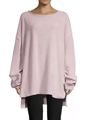 ✨Free People Sweatshirt Someday Sz Small Pullover Pink Fleece Oversize✨ thumbnail 1