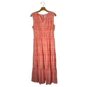 Gal Meets Glam Dress Women 6 Peach Coral Sleeveless Fiona‎ Tiered Maxi Boho thumbnail 2