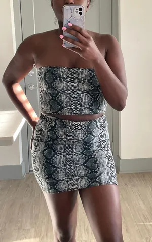 Snake Print Skirt Set Multiple Size XS thumbnail 1