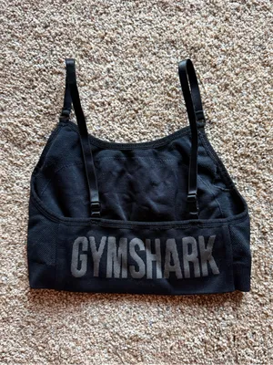 Gymshark Women Seamless High-Neck Sports Bra S Black Activewear Workout Comfort thumbnail 5