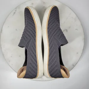UGG Sammy Chevron Sneakers Womens Size 7 Gray Mesh Stretch Knit Slip On Flats thumbnail 10