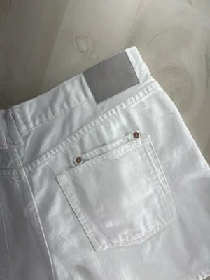 FREE PEOPLE tippi we the free white high rise denim shorts 32 thumbnail 6