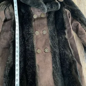 Lykafur Brown Faux Fur Coat for Women Vintage Tissavel France - Sz M w/S… thumbnail 5