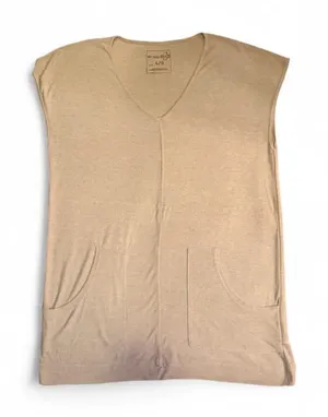 We The Free Free People Heather Oatmeal Knit Tunic Mini Dress L thumbnail 1