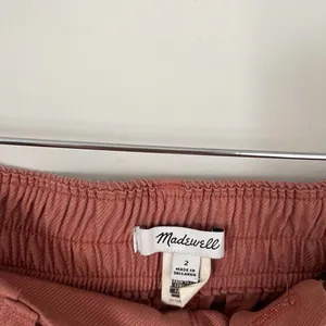 Madewell Orange Neale Linen Blend Shorts Pleated Front Size 2 thumbnail 6
