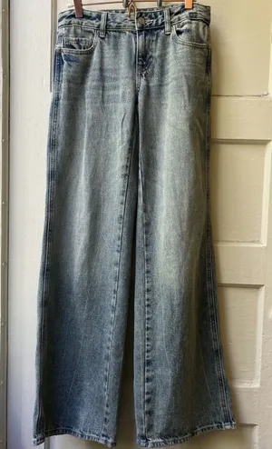 PacSun Casey Low Rise Baggy Jeans Size 23 Wide Leg Light Blue 90s Grunge Retro thumbnail 1