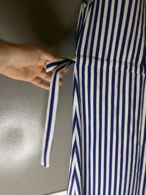 Juicy Couture Dress Womens Small Blue Stripe Belted Sleeveless Shift Nautical thumbnail 4