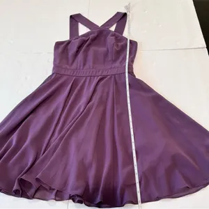 Lulus‎ Forevermore Dusty Purple Halter Sleeveless Skater Dress SMALL thumbnail 10