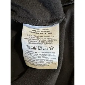 Nike Active Athletic Top Black Long Sleeve Logo Hood Thumb Holes Sz See Measures thumbnail 5