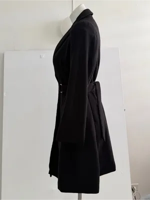 NEW Jo-Jo-Z Black Trench Blazer Dress Belted Longline Jacket SMALL thumbnail 9