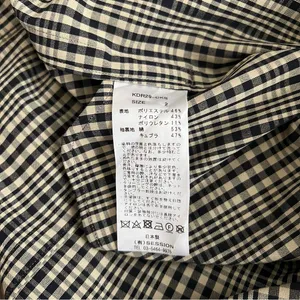 New Sayaka Davis Off Shoulder Cream Black Check Plaid Puff Sleeve Dress 2 NWT thumbnail 6