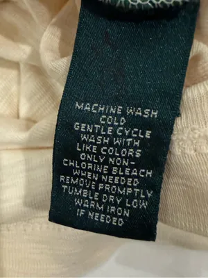 Lauren Ralph Lauren Cream Henley Top w/ Faux Suede Patches - Size L thumbnail 4