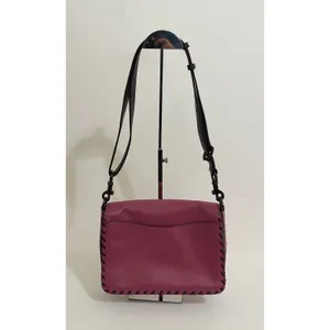 COACH Dreamer True Pink Colorblock Whipstitch Leather Shoulder Bag 76034 thumbnail 4