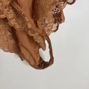 We Are Hah Bodysuit Womens XL Brown Lace Sheer Lingerie‎ Intimates Floral Mesh thumbnail 6