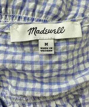 Madewell gingham seersucker Vneck top thumbnail 5