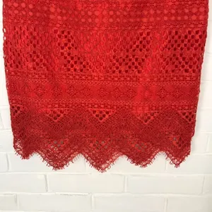 NWT Banana Republic Red Lace Skirt Size 0 thumbnail 4