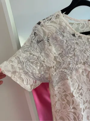 Free people Lace Short Sleeve Dress in Cream size M thumbnail 5