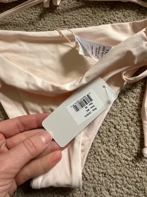 NWT L*Space triangle bikini set light pink thumbnail 4