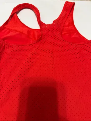 Nike red dri fit tank ventilated back women’s size small athletic athleisure thumbnail 7
