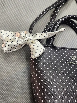 Kate Spade Black Polka Dot Mini Crossbody Tote thumbnail 12